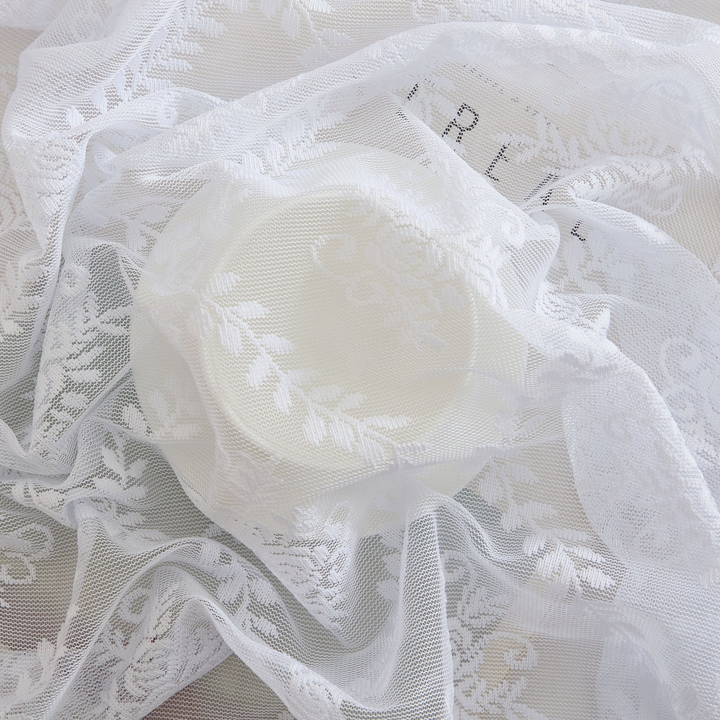 Isabella Floral Lace Fabric Rectangle Tablecloth