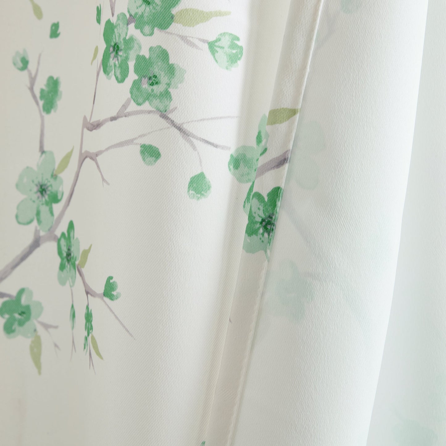 Jasmine Floral Room Darkening Rod Pocket Curtain Panels