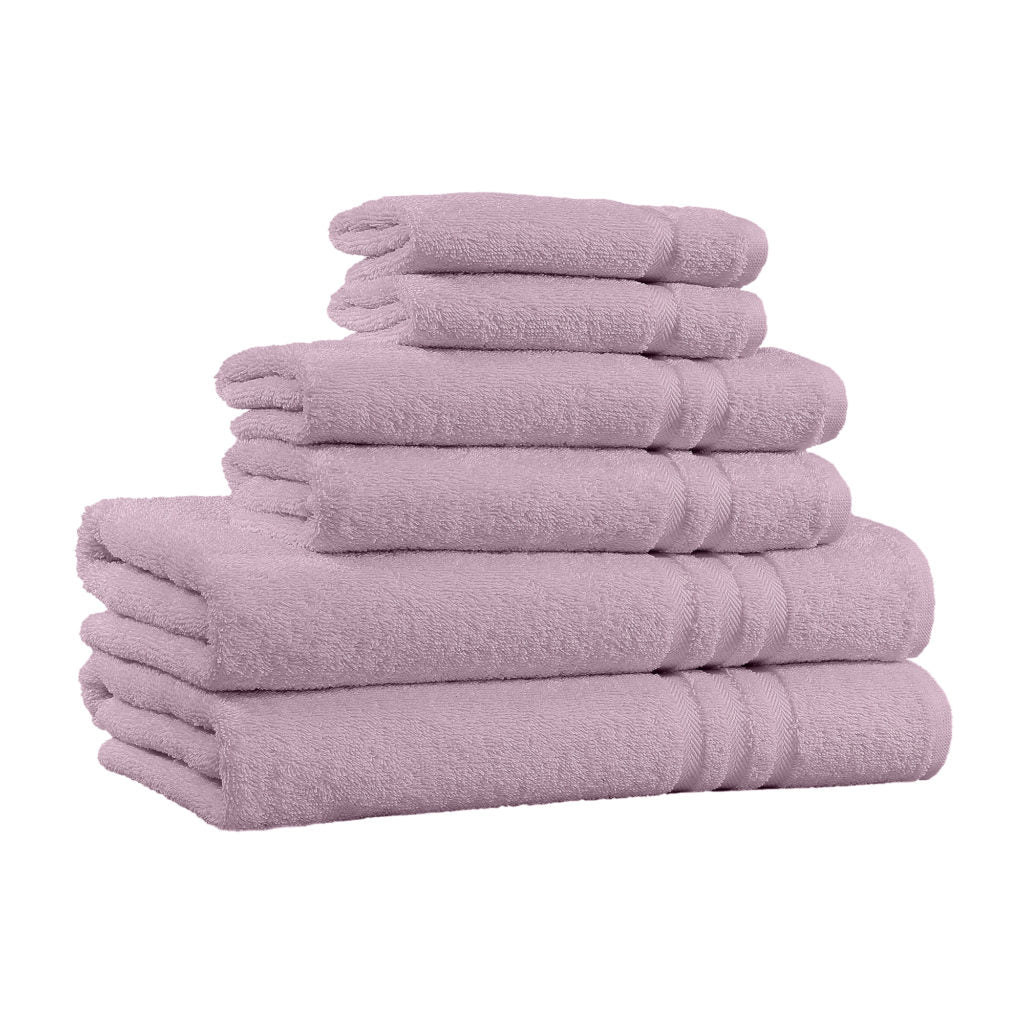6-Piece 100% Cotton Bath Towel Set - Lavender image