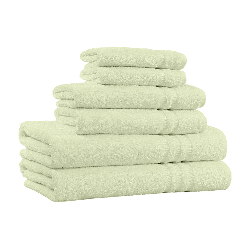 6-Piece 100% Cotton Bath Towel Set - Sage image