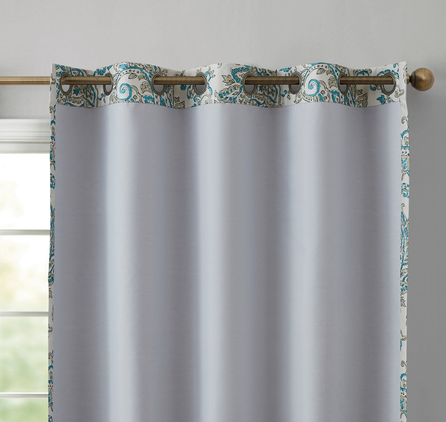 Amalfi Paisley Floral 100% Blackout Grommet Curtain Panels