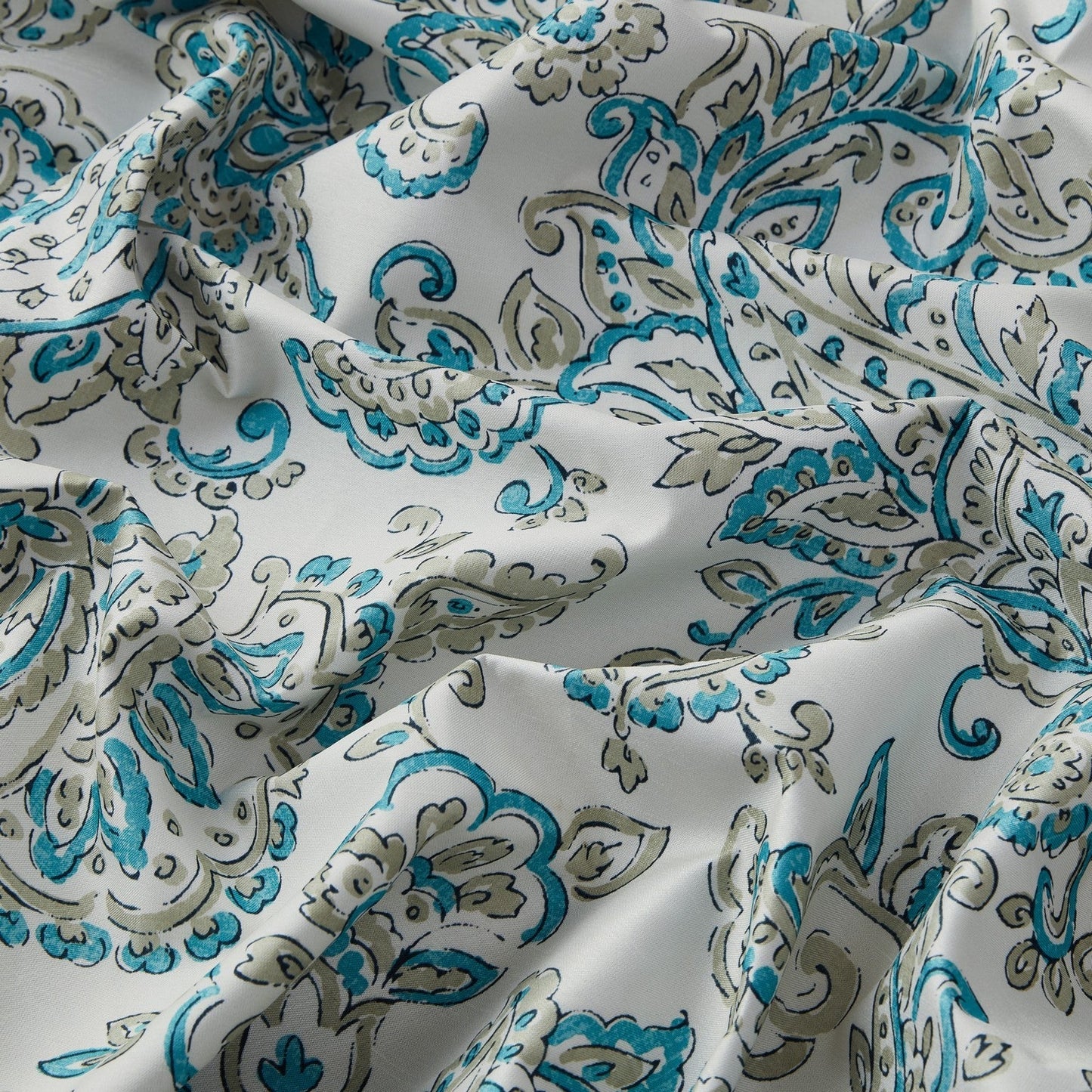 Amalfi Paisley Floral 100% Blackout Grommet Curtain Panels
