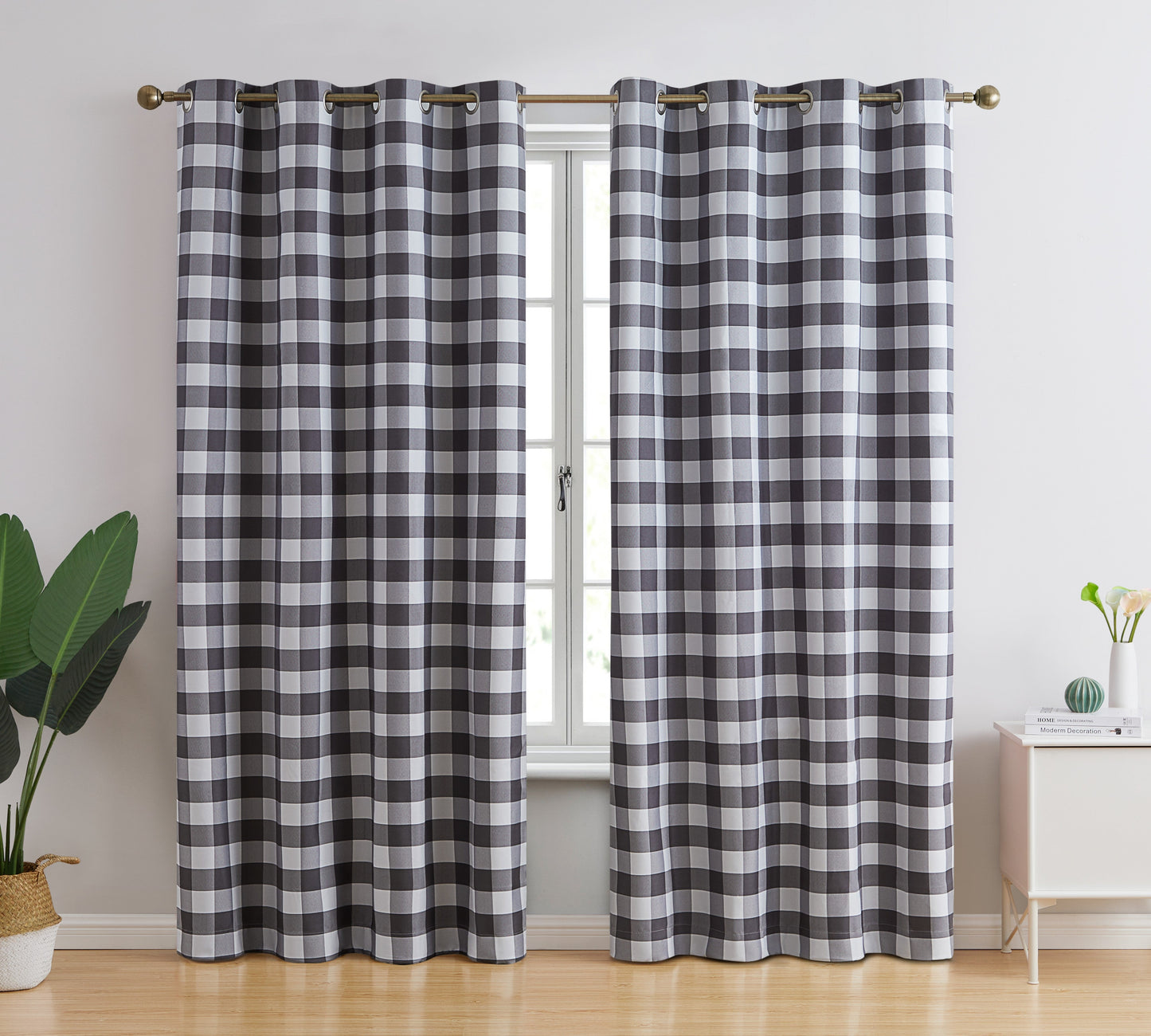 Andersen Buffalo Plaid 100% Blackout Grommet Curtain Panels