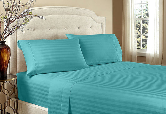 1800 Series Hotel Stripe Sheets – Ultra Soft Luxury Deep Pocket Bed Set