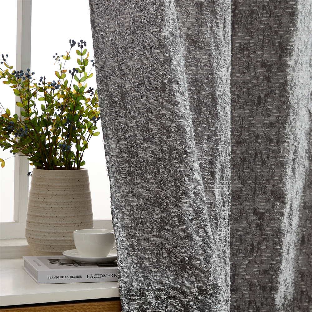 Avalon Jacquard Semi Sheer Curtain Panels