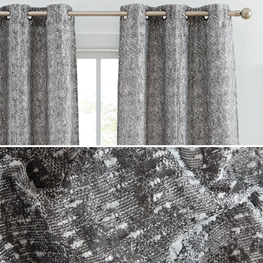 Avalon Jacquard Semi Sheer Curtain Panels
