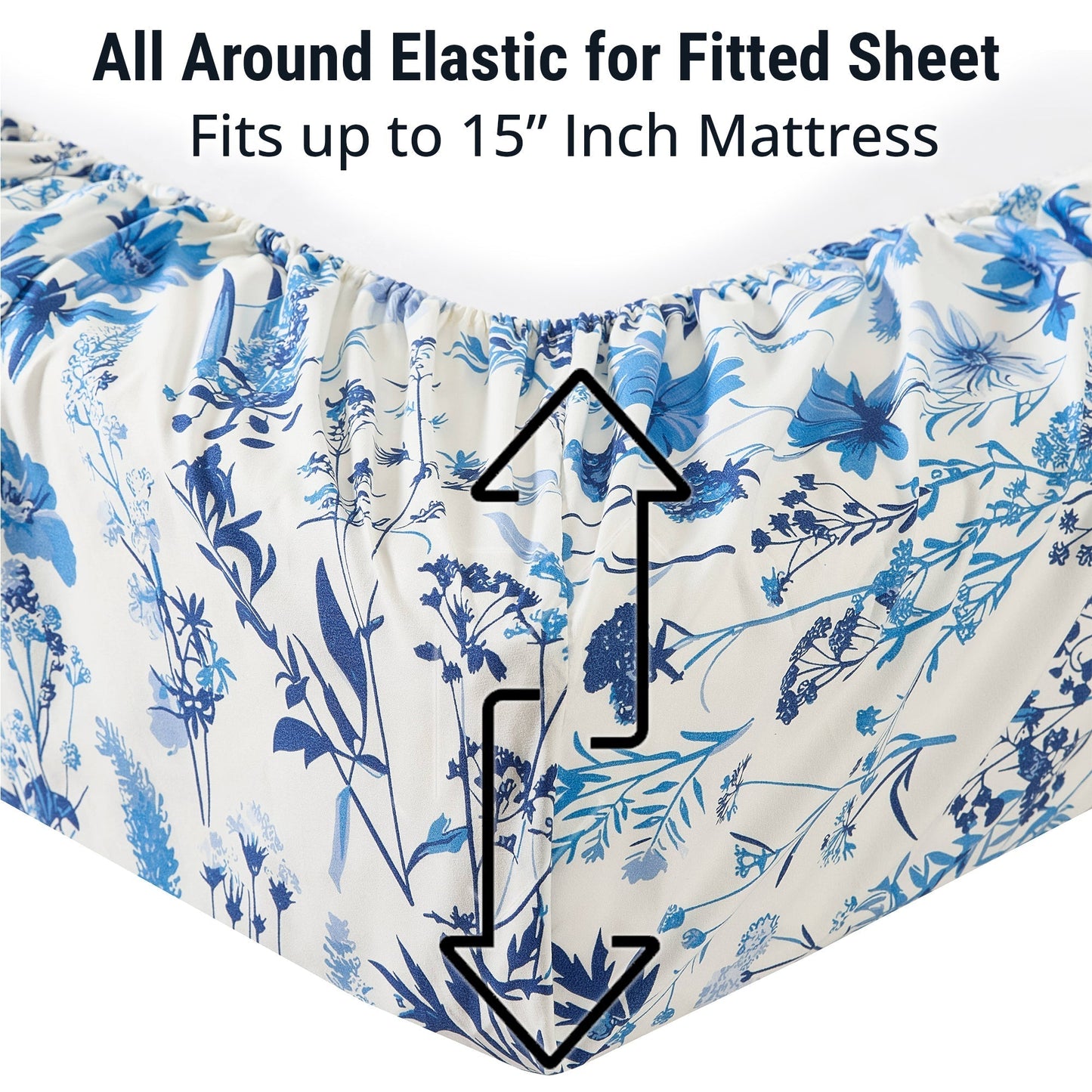 Blue Floral Bed Sheets