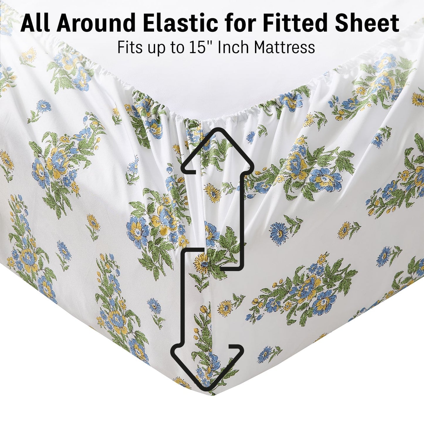 Color Block Floral Bed Sheets
