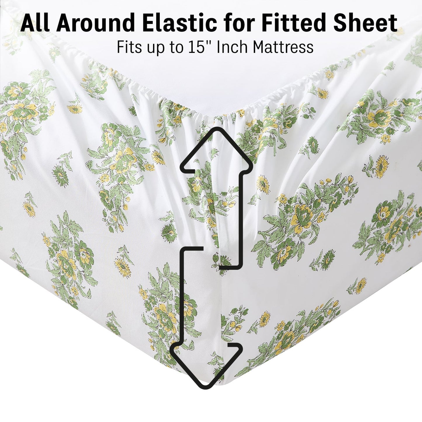 Color Block Floral Bed Sheets