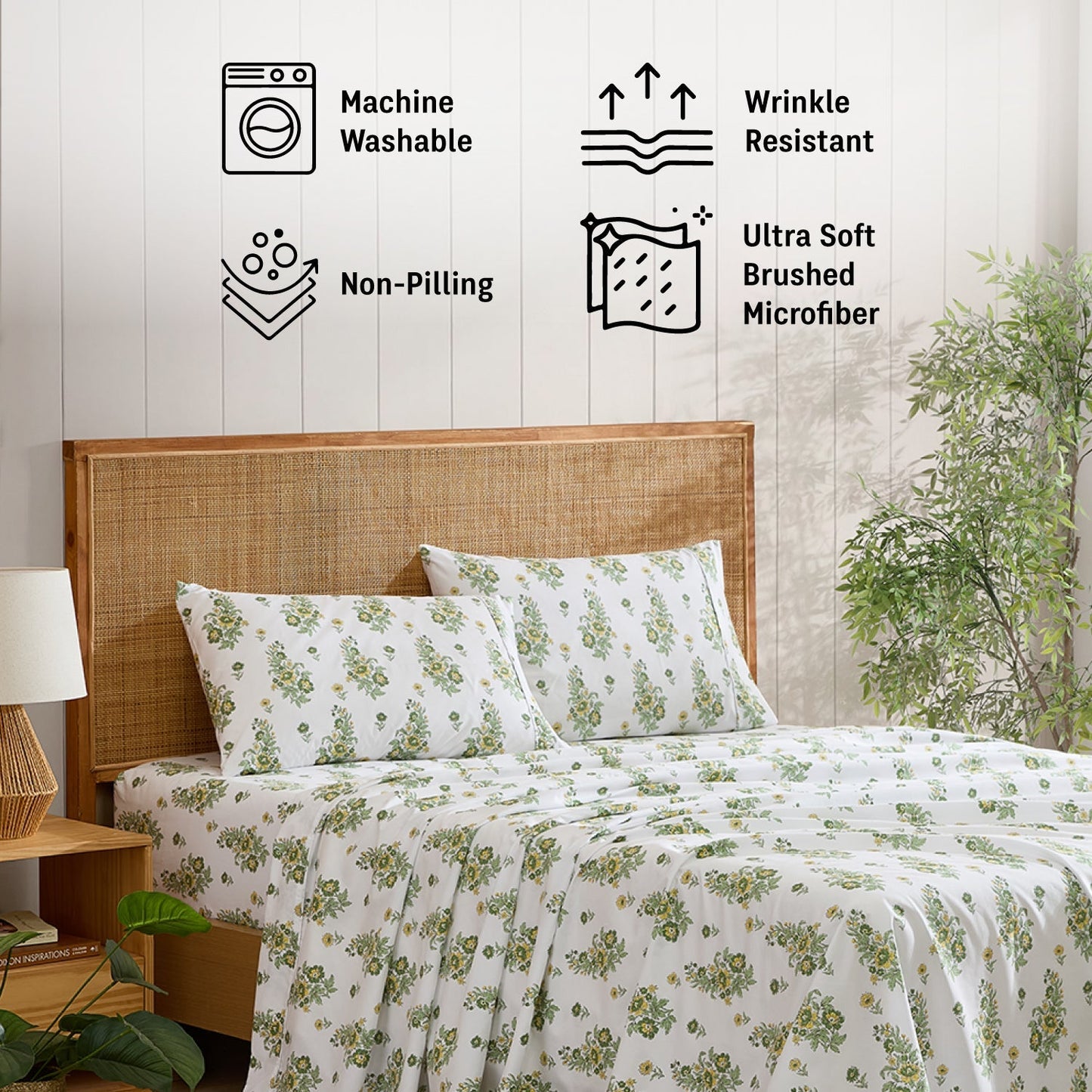 Color Block Floral Bed Sheets