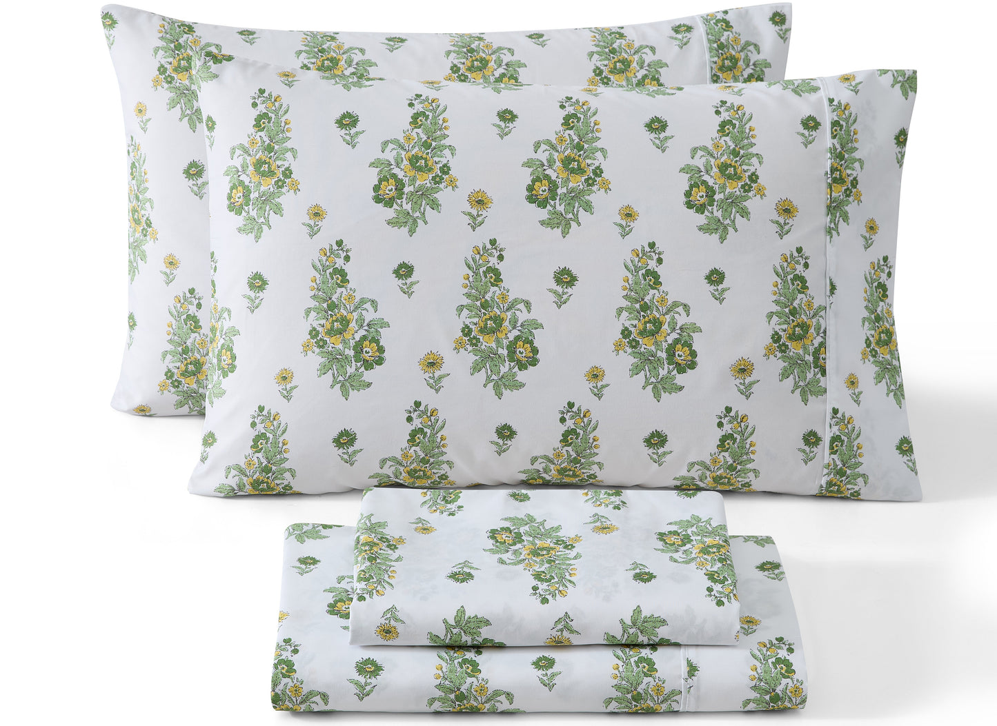 Color Block Floral Bed Sheets