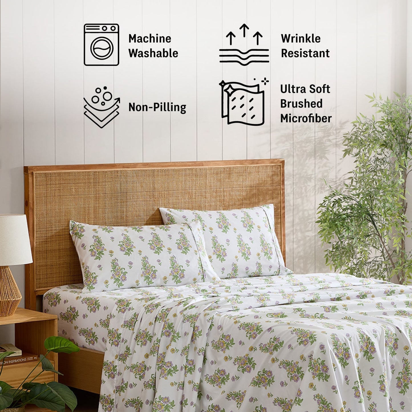 Color Block Floral Bed Sheets