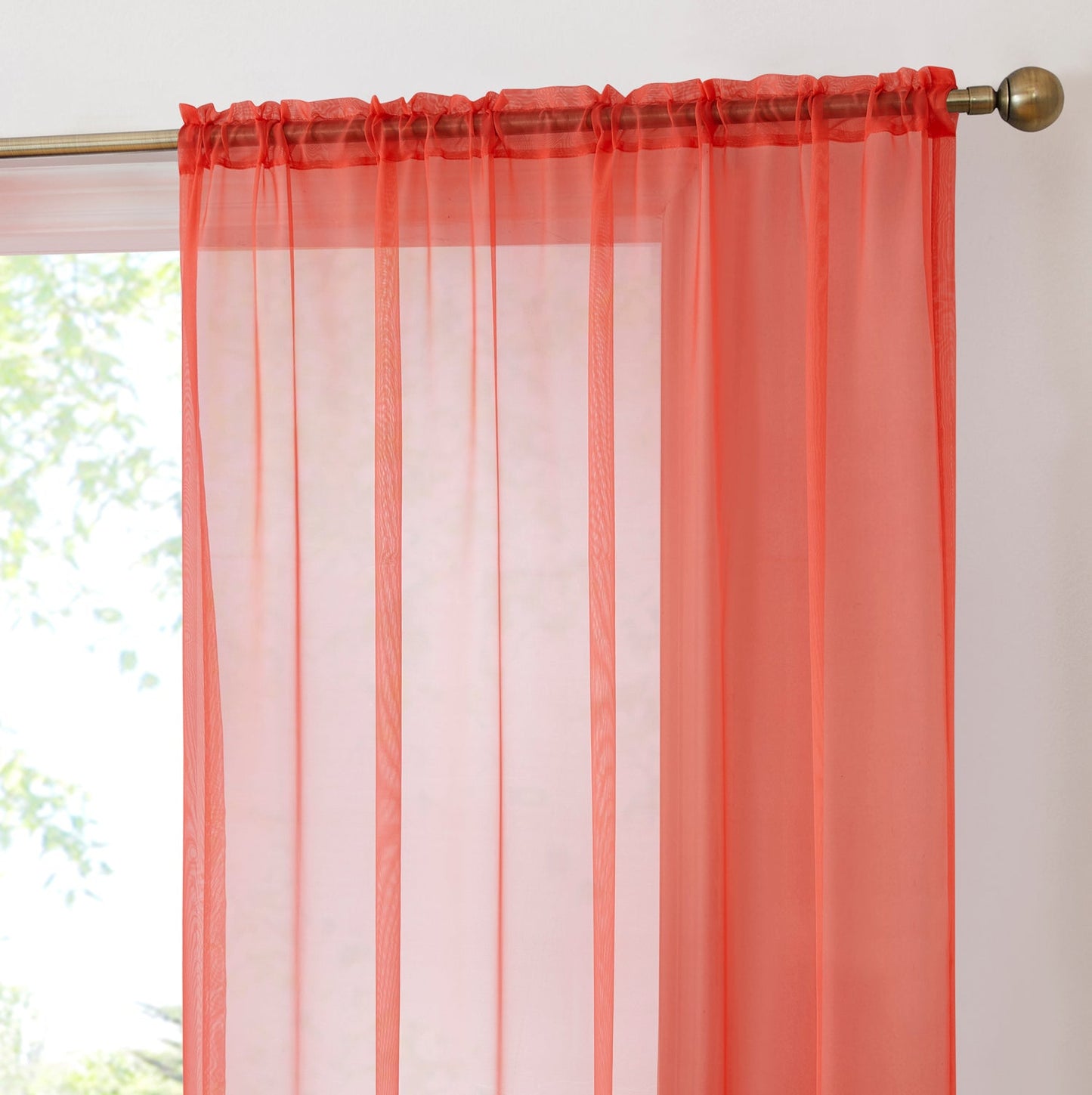 Lucento Sheer Voile Rod Pocket Curtain Panels