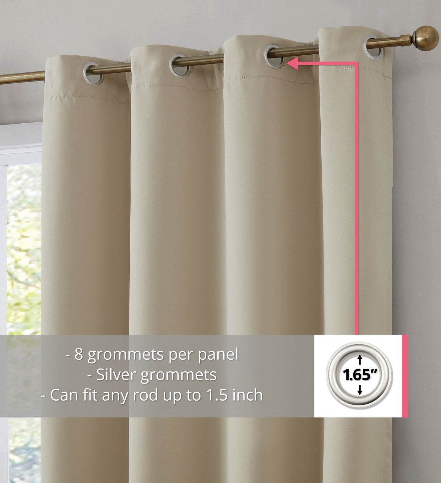 100% Blackout Curtains Dakota Hamilton with Insulight Membrane