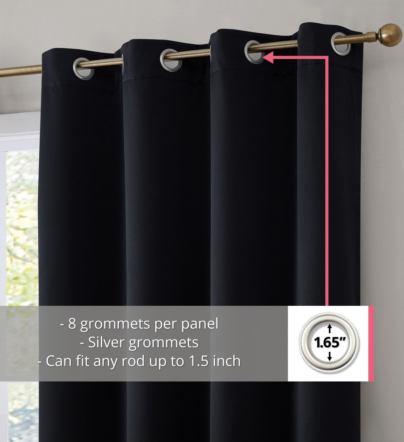 100% Blackout Curtains Dakota Hamilton with Insulight Membrane