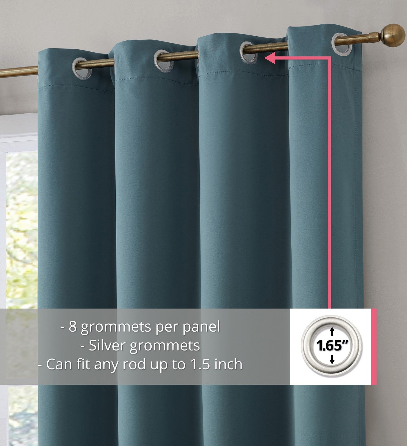100% Blackout Curtains Dakota Hamilton with Insulight Membrane