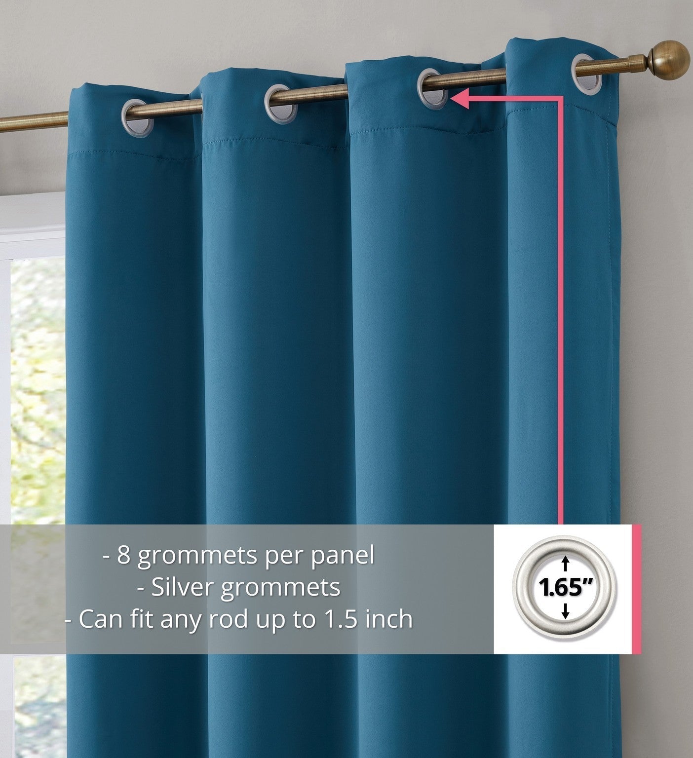 100% Blackout Curtains Dakota Hamilton with Insulight Membrane