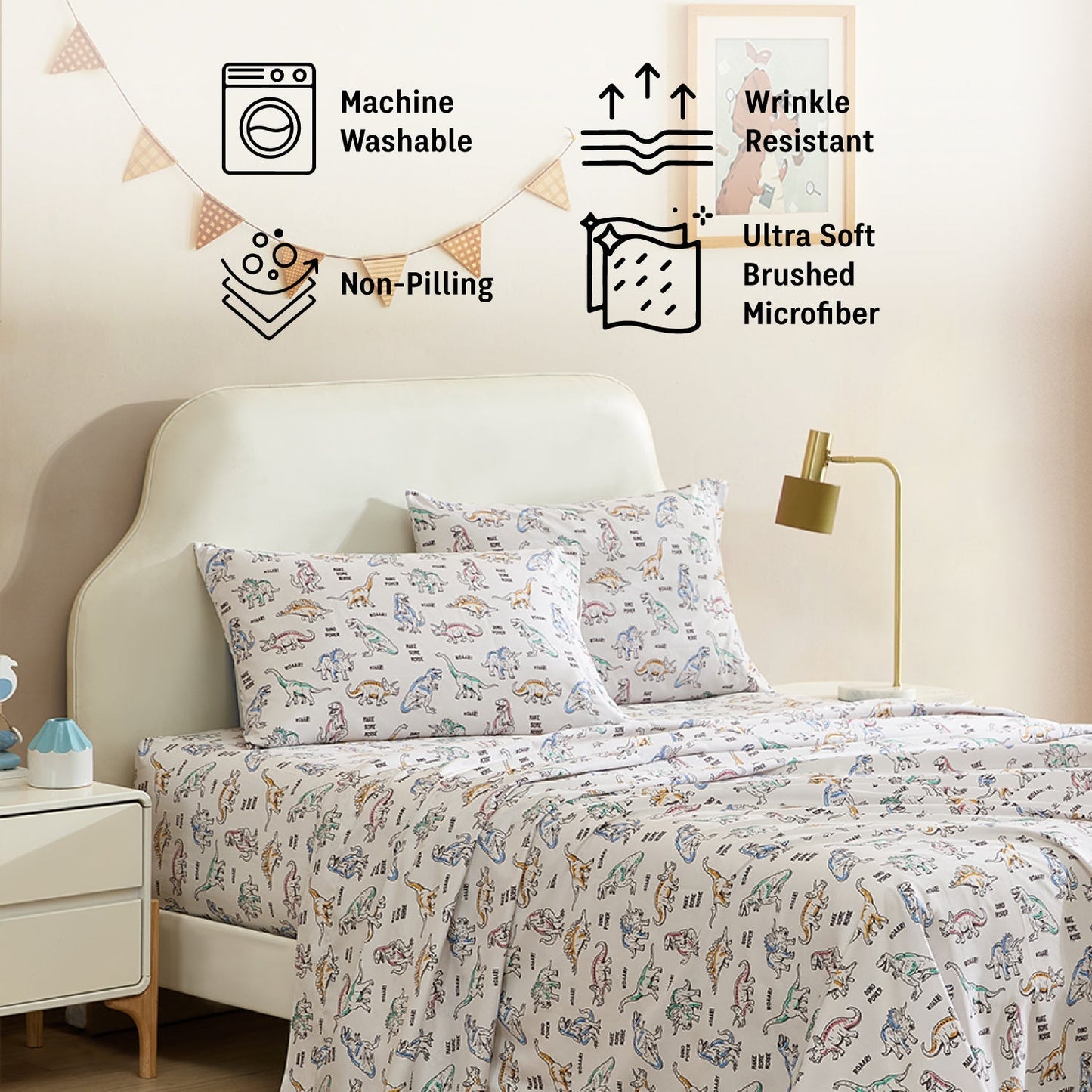 Dinosaur Kids Boys Bed Sheets