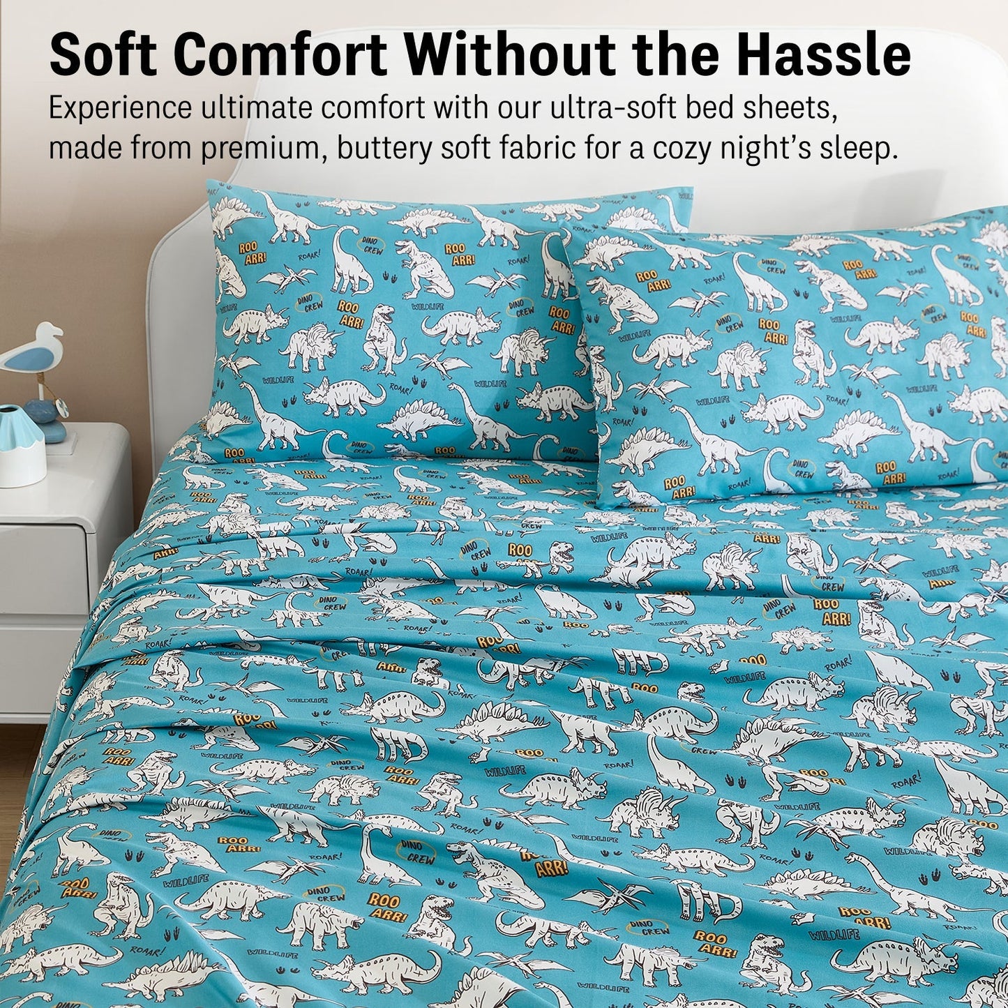 Dinosaur Kids Boys Bed Sheets