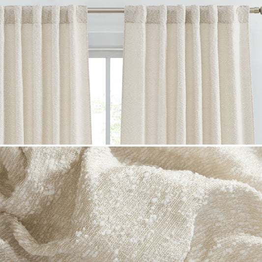 Easton Jacquard Semi Sheer Curtain Panels
