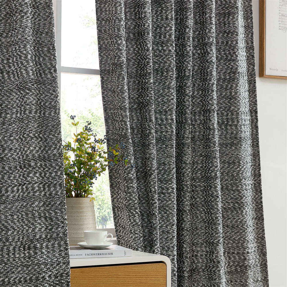Easton Jacquard Semi Sheer Curtain Panels