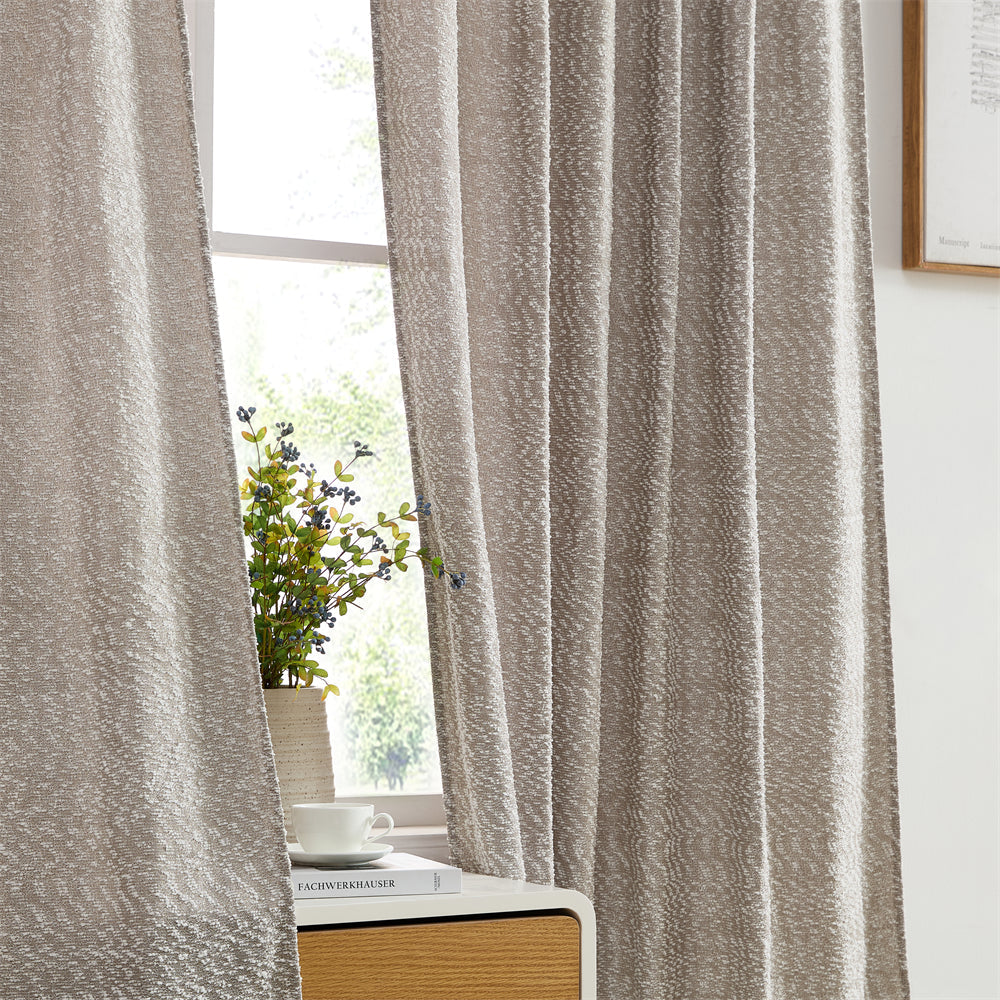 Easton Jacquard Semi Sheer Curtain Panels