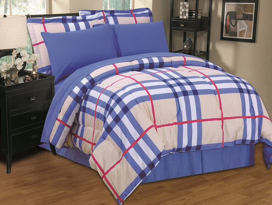 8-Piece Bed in a Bag Comforter Set – Luxury Bedding Set with Sheets (Multiple Styles)