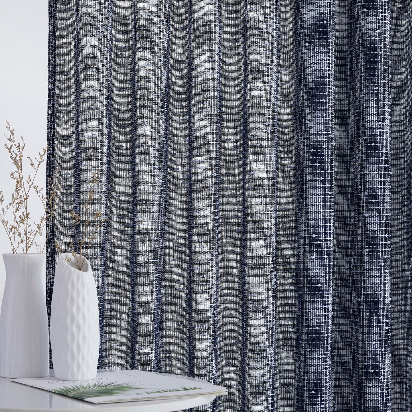 Emily Faux Linen Rod Pocket Back Tab Curtains