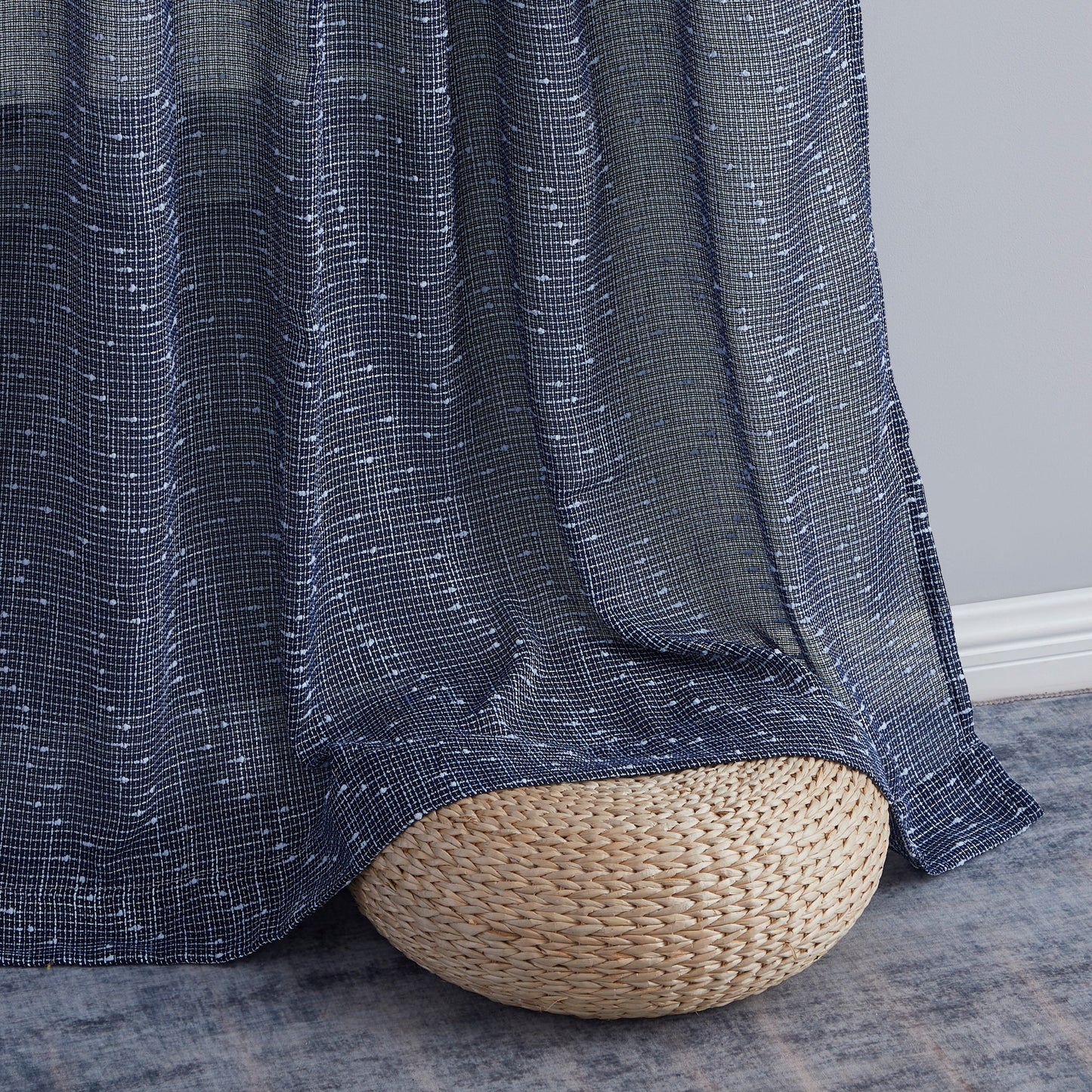 Emily Faux Linen Rod Pocket Back Tab Curtains