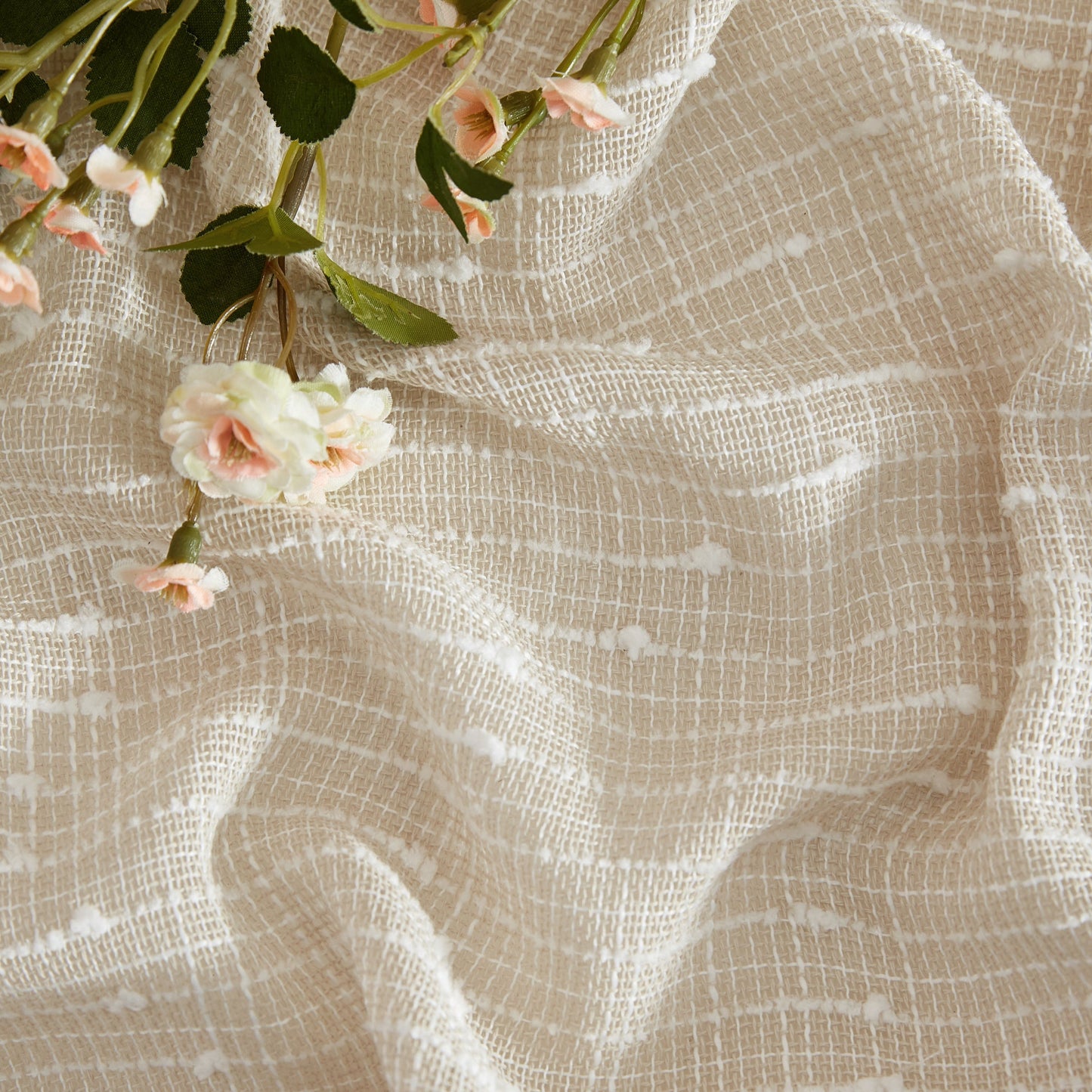 Emily Faux Linen Grommet Curtains