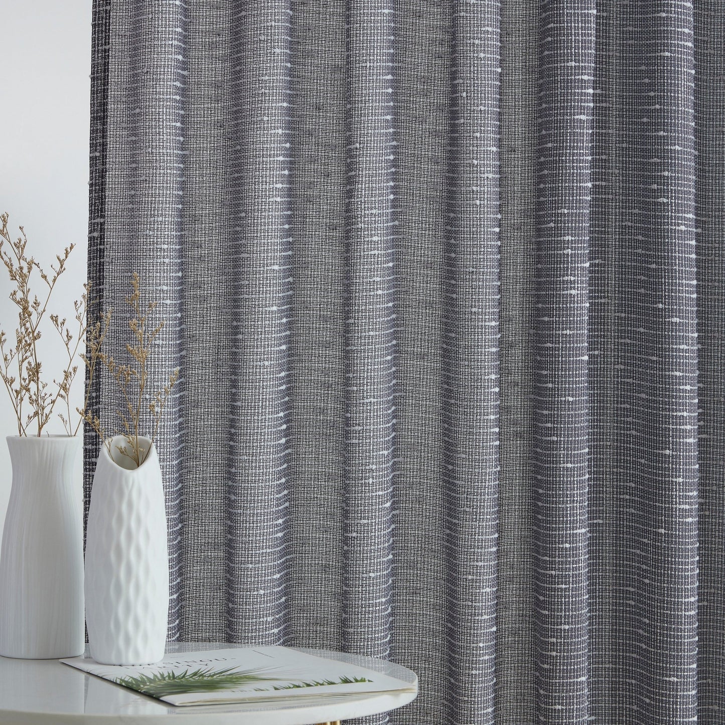Emily Faux Linen Grommet Curtains