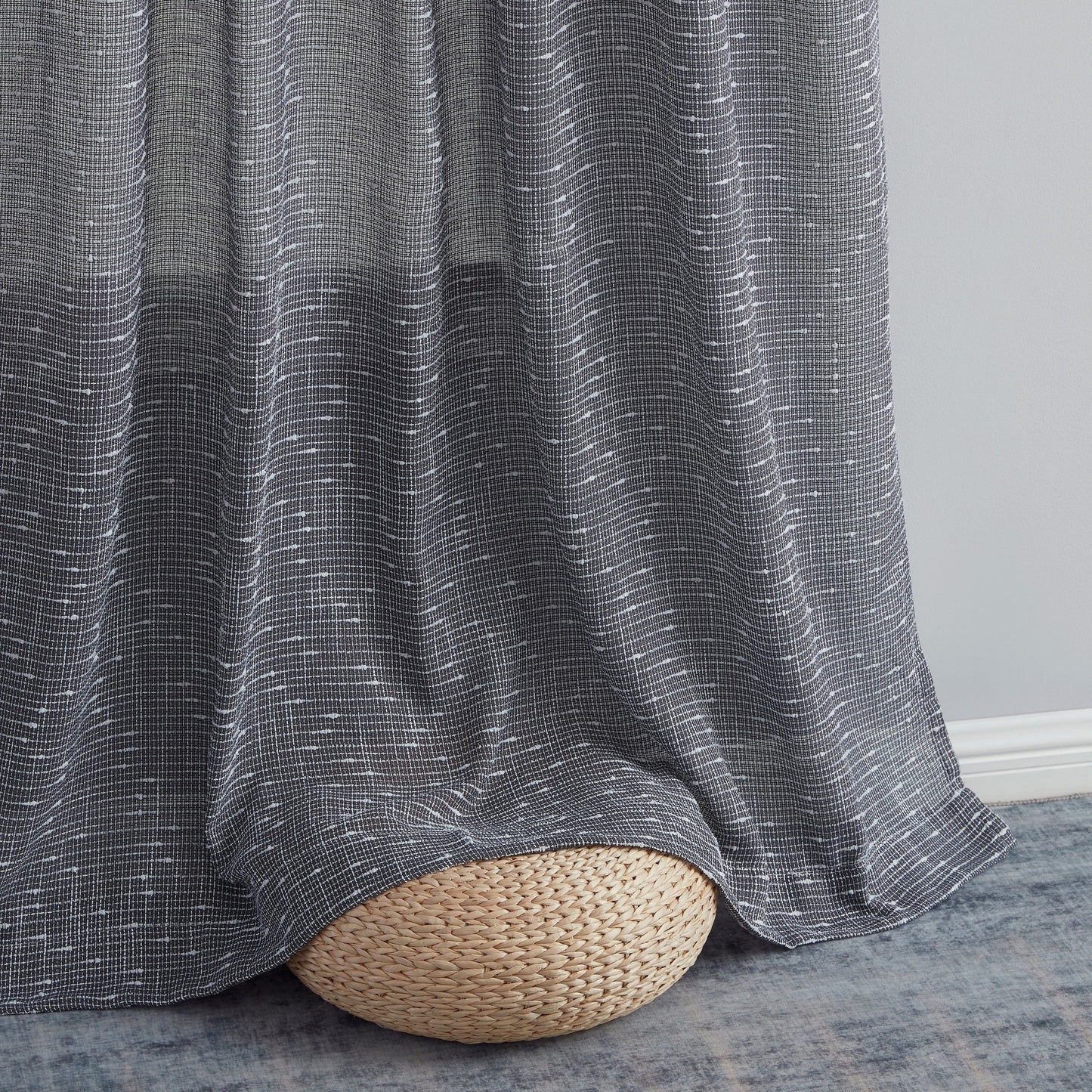 Emily Faux Linen Grommet Curtains