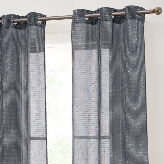 Emily Faux Linen Grommet Curtains