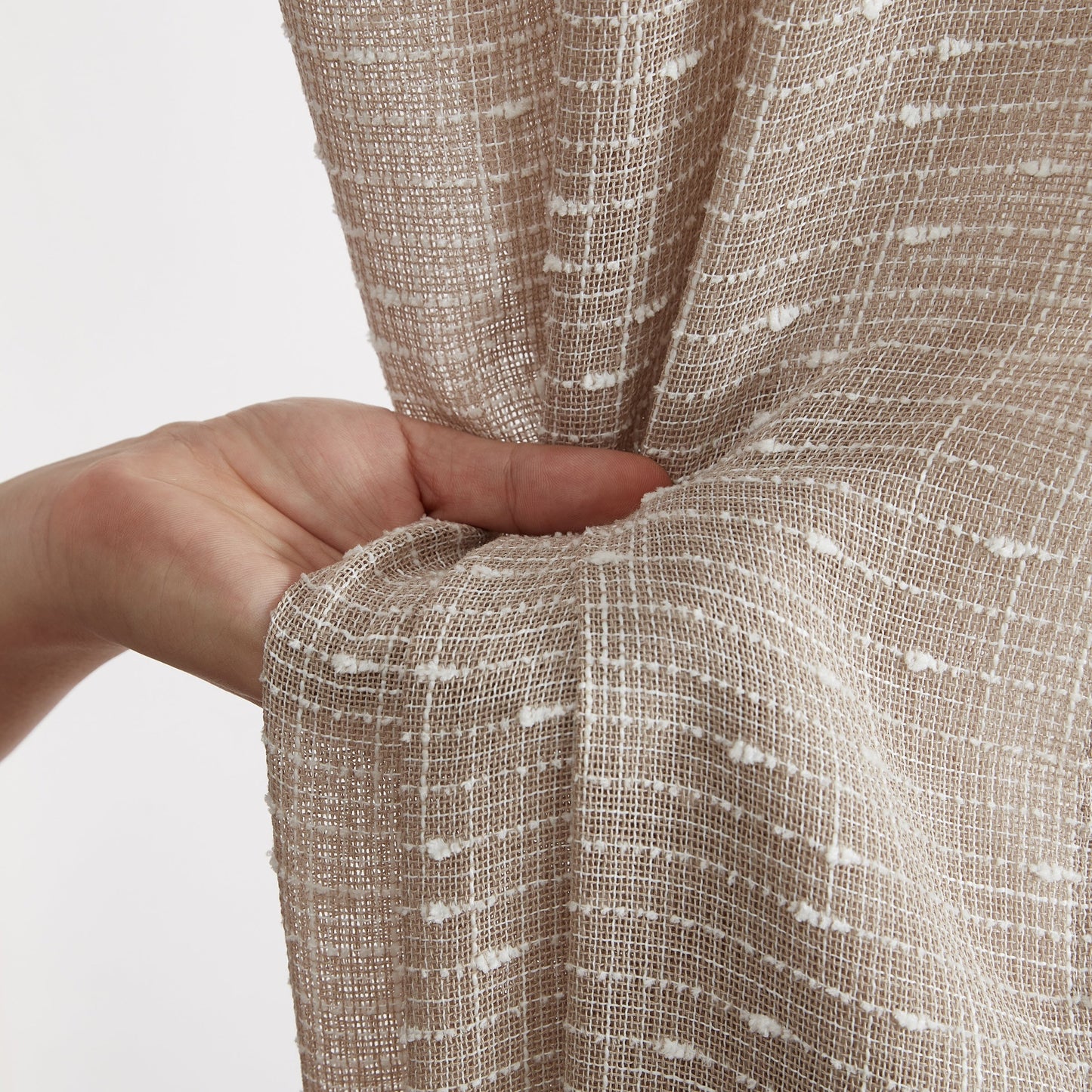 Emily Faux Linen Rod Pocket Back Tab Curtains