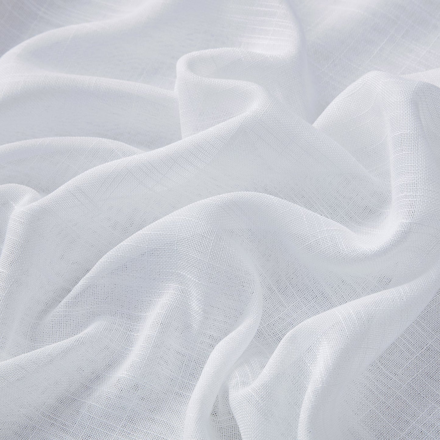 Privacy Faux Linen Textured Semi Sheer Curtain Panels