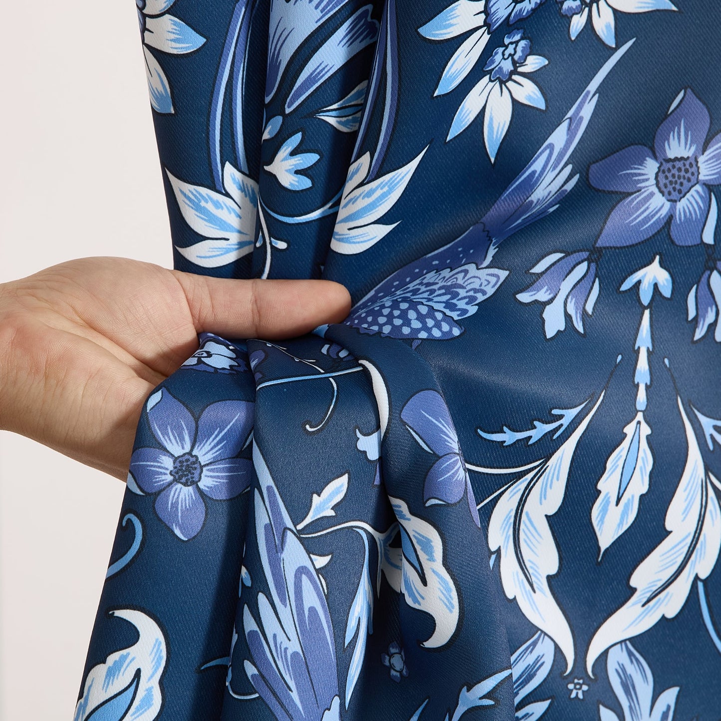 Florence Floral & Birds Room Darkening Curtains - Set of 2