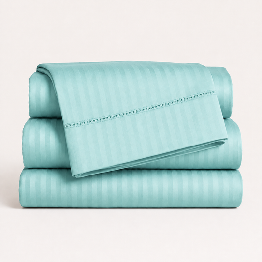 1500 Thread Count Egyptian Cotton Bed Sheet Set by Five Luxe Collection – Luxury Sateen Sheets with Elegant Hemstitch Design, Deep Pocket, Hotel Collection Bedding