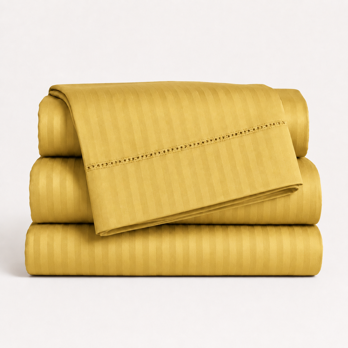 1500 Thread Count Egyptian Cotton Bed Sheet Set by Five Luxe Collection – Luxury Sateen Sheets with Elegant Hemstitch Design, Deep Pocket, Hotel Collection Bedding