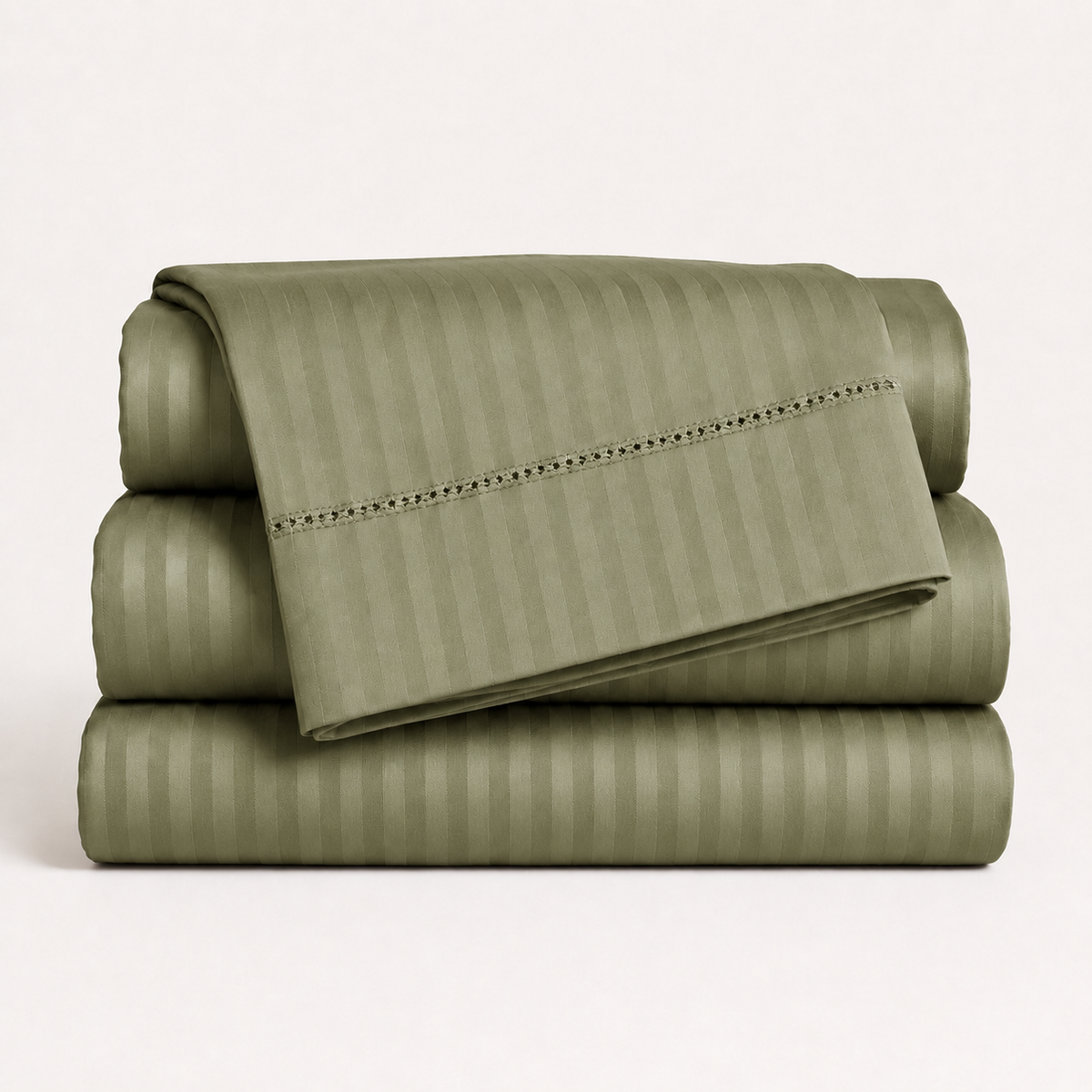 1500 Thread Count Egyptian Cotton Bed Sheet Set by Five Luxe Collection – Luxury Sateen Sheets with Elegant Hemstitch Design, Deep Pocket, Hotel Collection Bedding