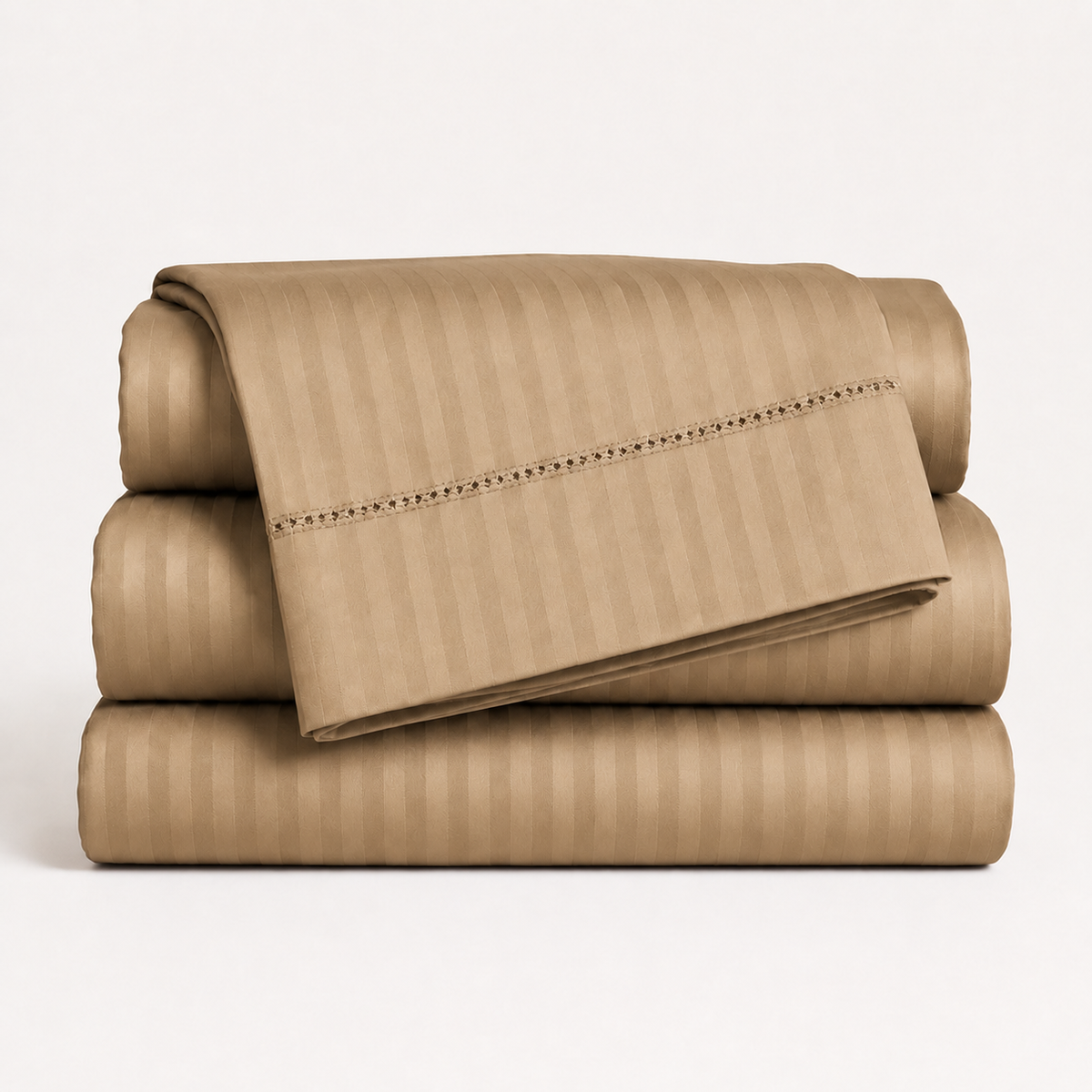 1500 Thread Count Egyptian Cotton Bed Sheet Set by Five Luxe Collection – Luxury Sateen Sheets with Elegant Hemstitch Design, Deep Pocket, Hotel Collection Bedding