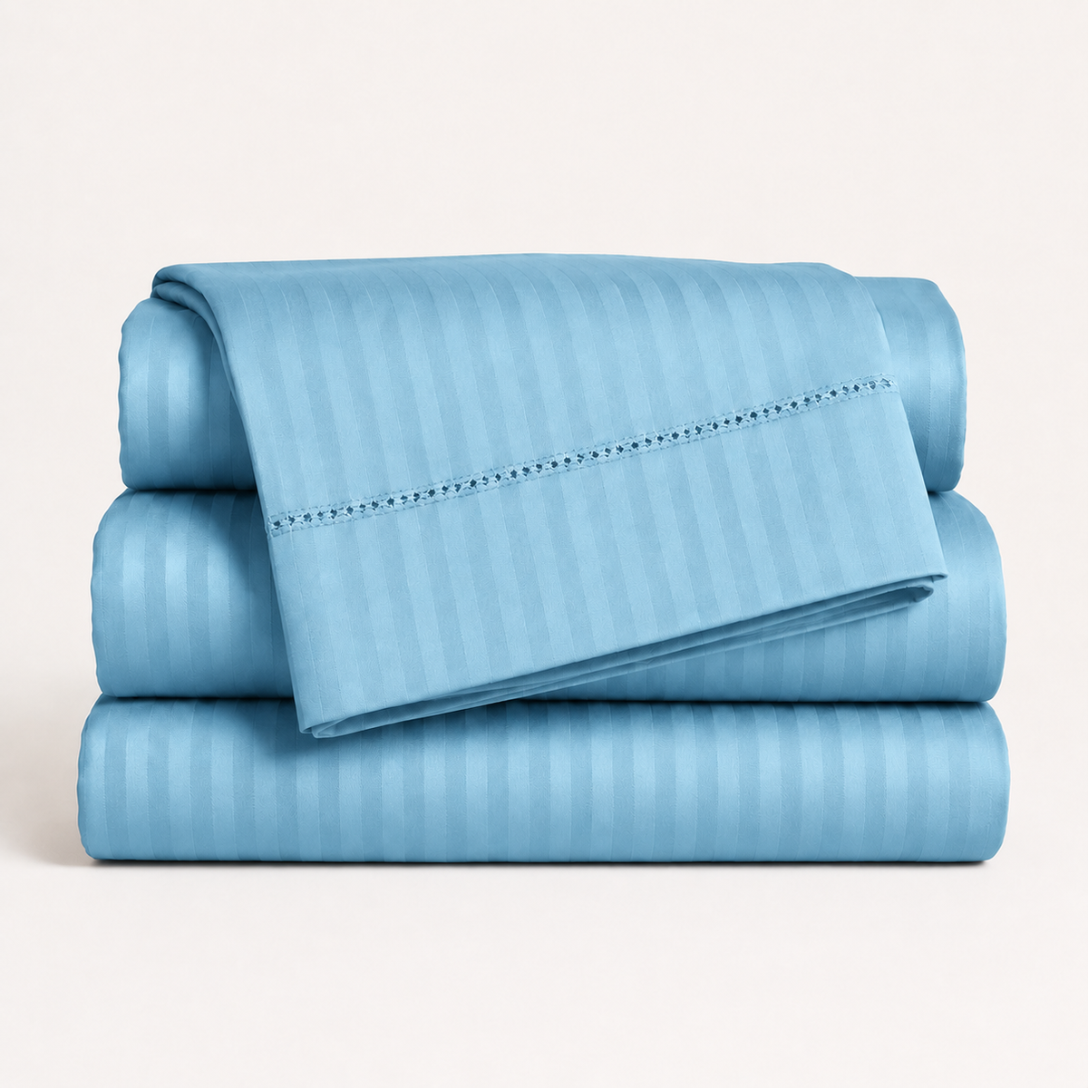 1500 Thread Count Egyptian Cotton Bed Sheet Set by Five Luxe Collection – Luxury Sateen Sheets with Elegant Hemstitch Design, Deep Pocket, Hotel Collection Bedding