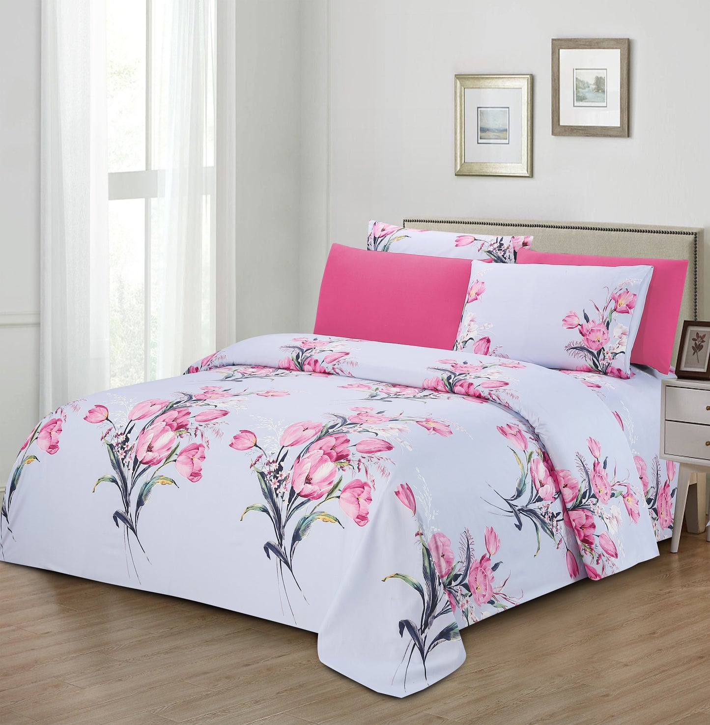Hotel Dreams 1800 Series Printed Sheet Set – Extra Soft Luxury Bed Sheets (4–6 Piece)