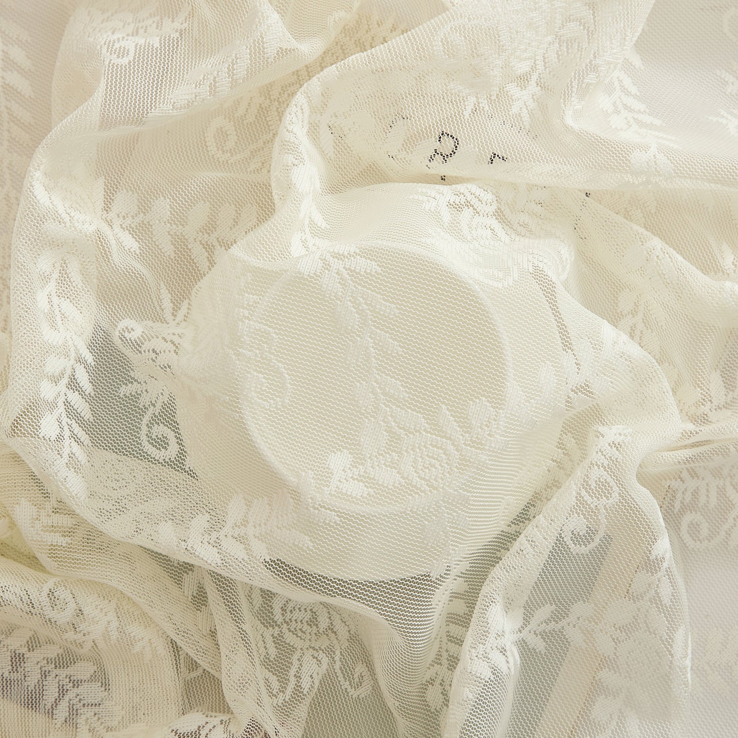 Isabella Floral Sheer Rod Pocket Lace Tiers