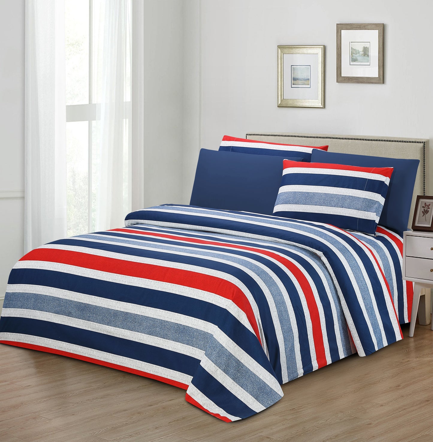 Hotel Dreams 1800 Series Printed Sheet Set – Extra Soft Luxury Bed Sheets (4–6 Piece)