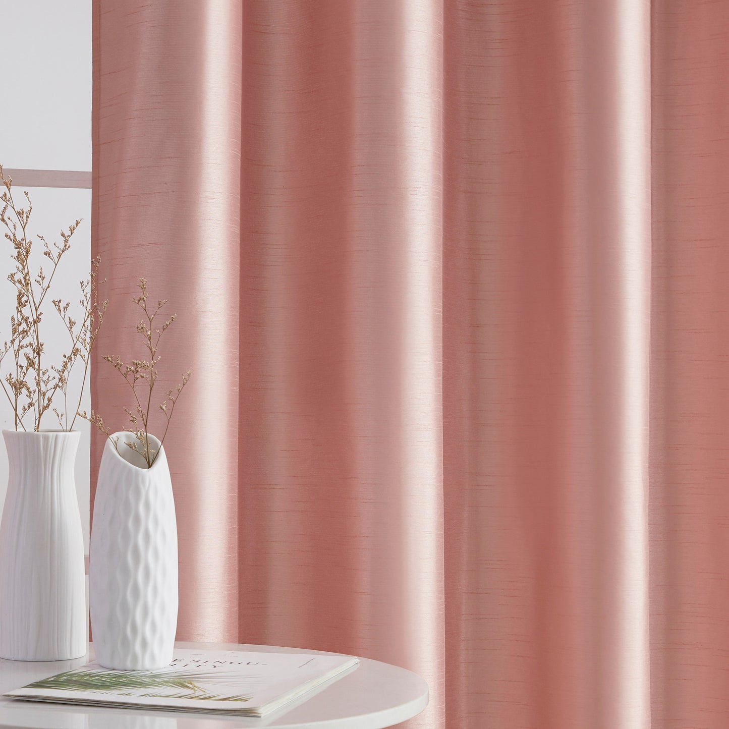 Jefferson Faux Silk Grommet Curtain Panels