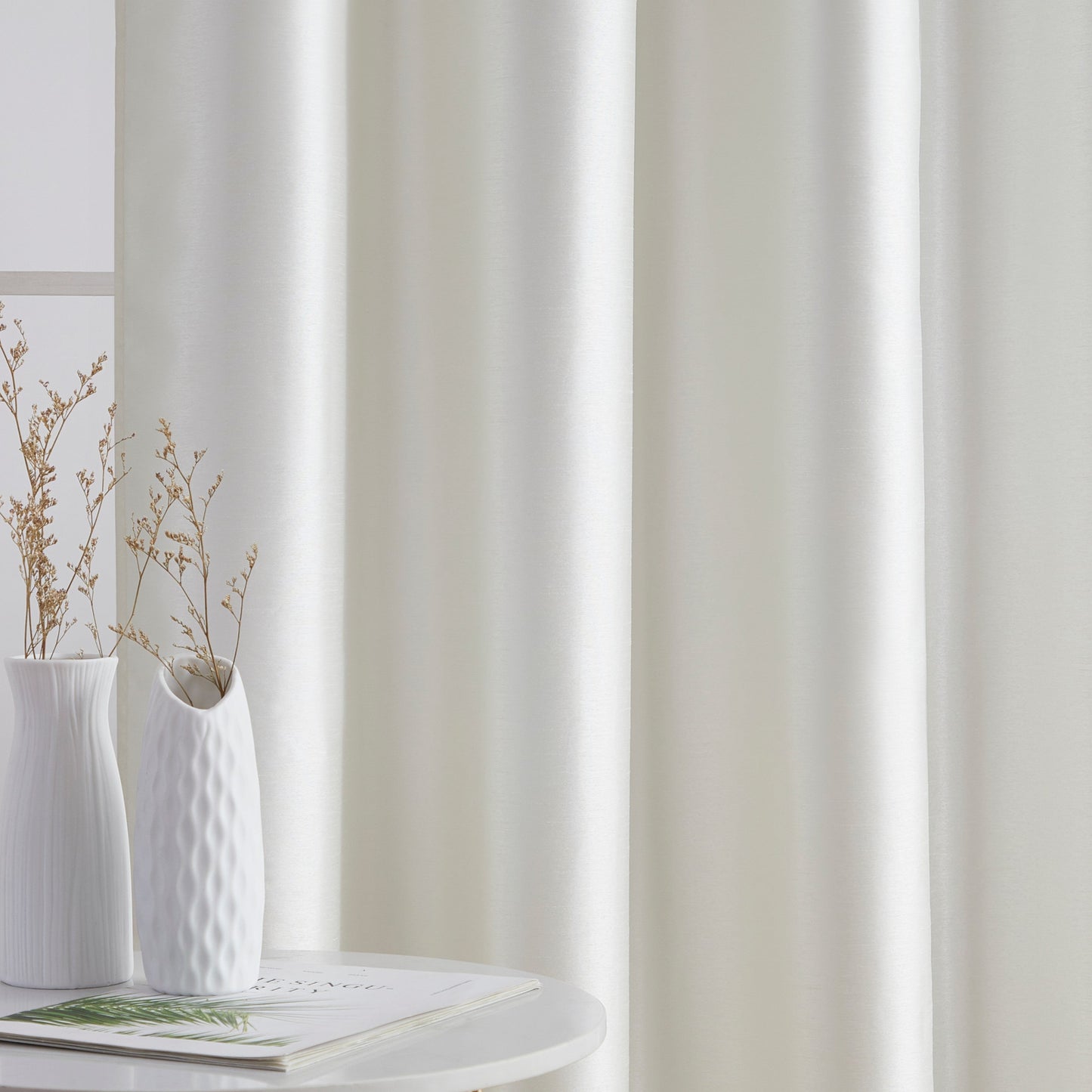 Jefferson Faux Silk Grommet Curtain Panels