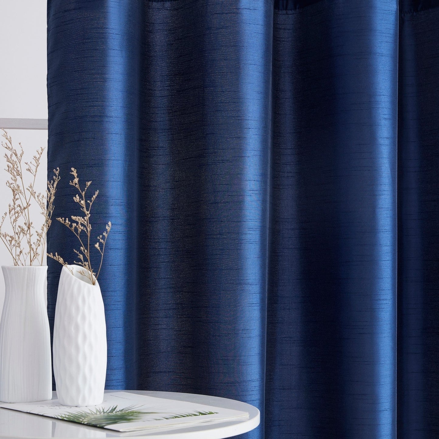 Jefferson Faux Silk Grommet Curtain Panels
