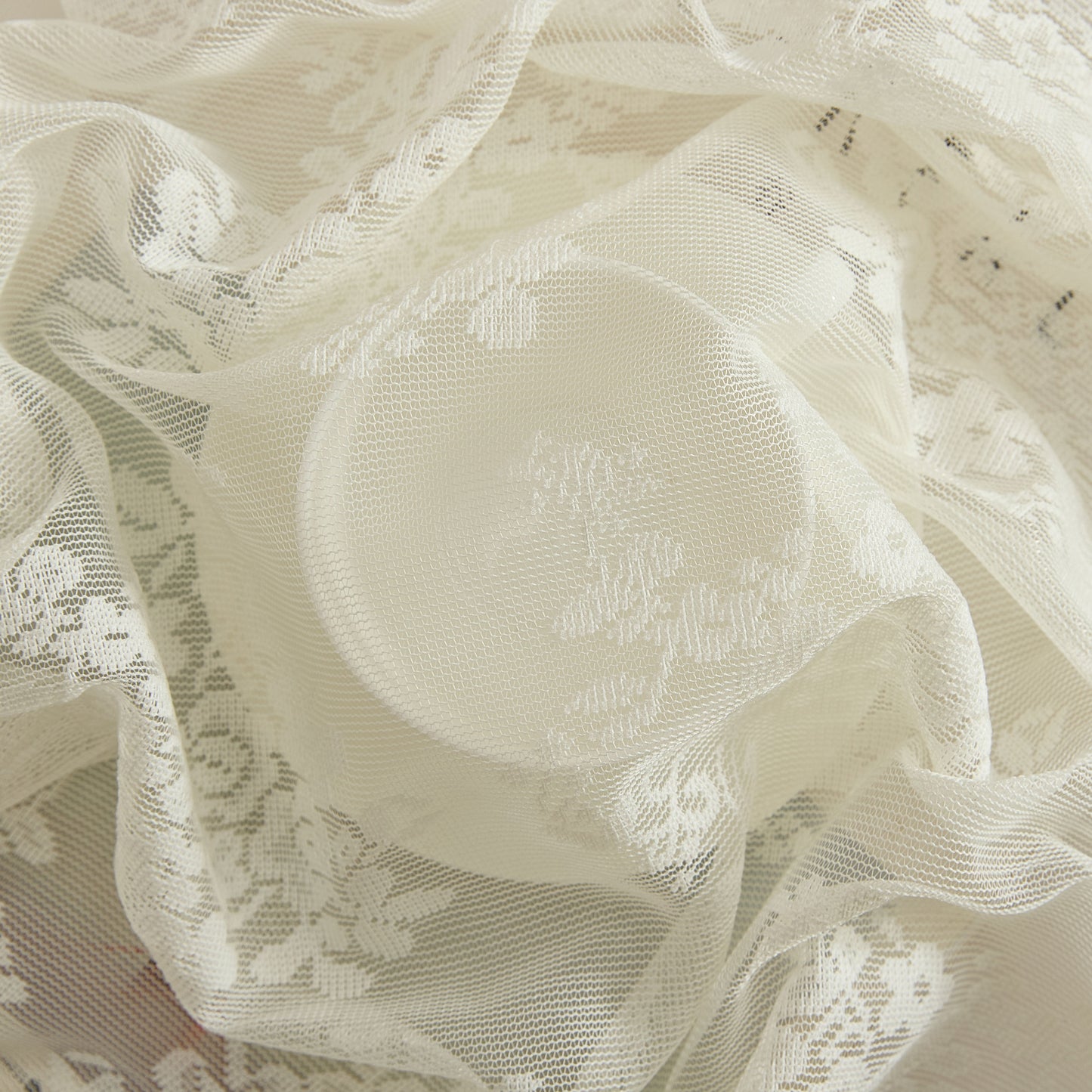 Jolene Floral Sheer Rod Pocket Lace Swags
