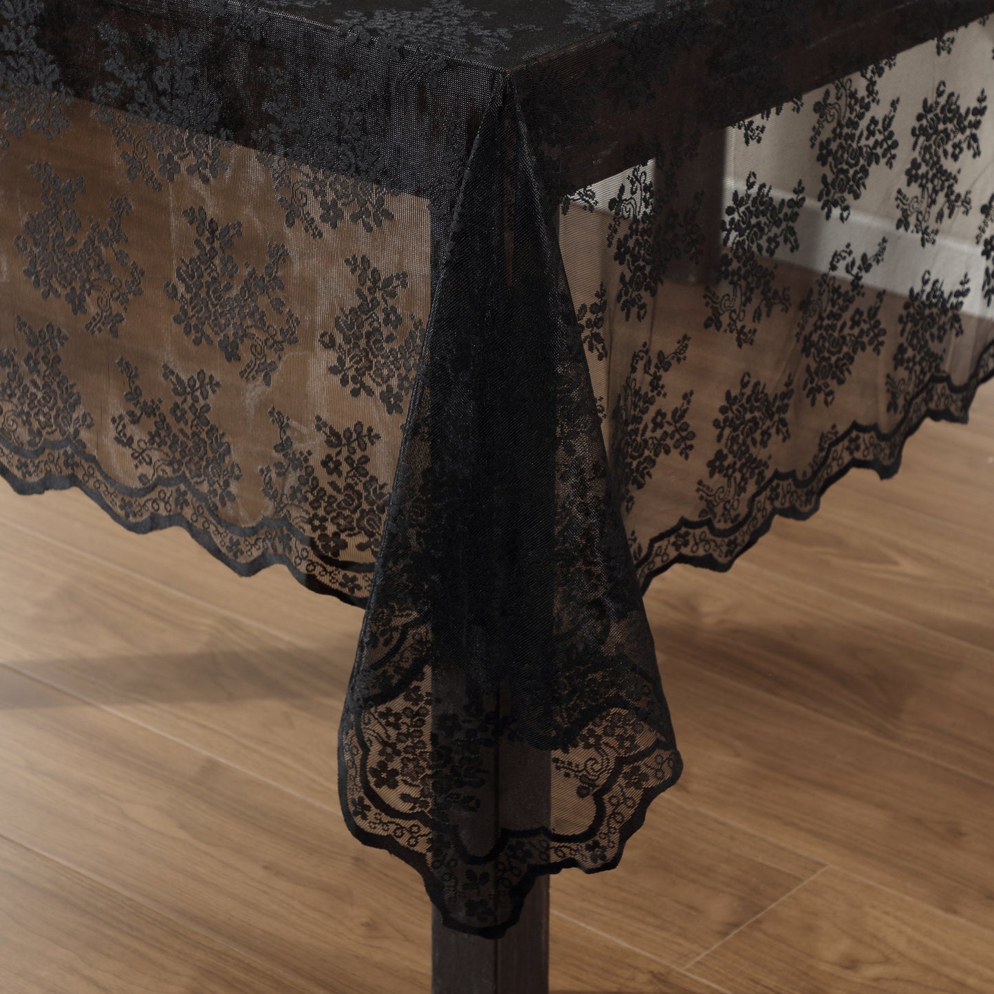 Jolene Floral Lace Fabric Round Tablecloth