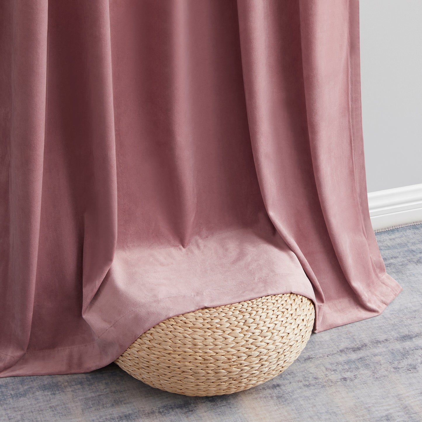 Lopez Velvet Back Tab Rod Pocket Room Darkening Curtain Panels